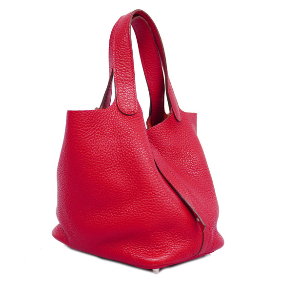 [3bc2612]Auth Hermes Picotin Picotan Lock PM □P Stamp Women's Taurillon Cleme... - Picture 2 of 14